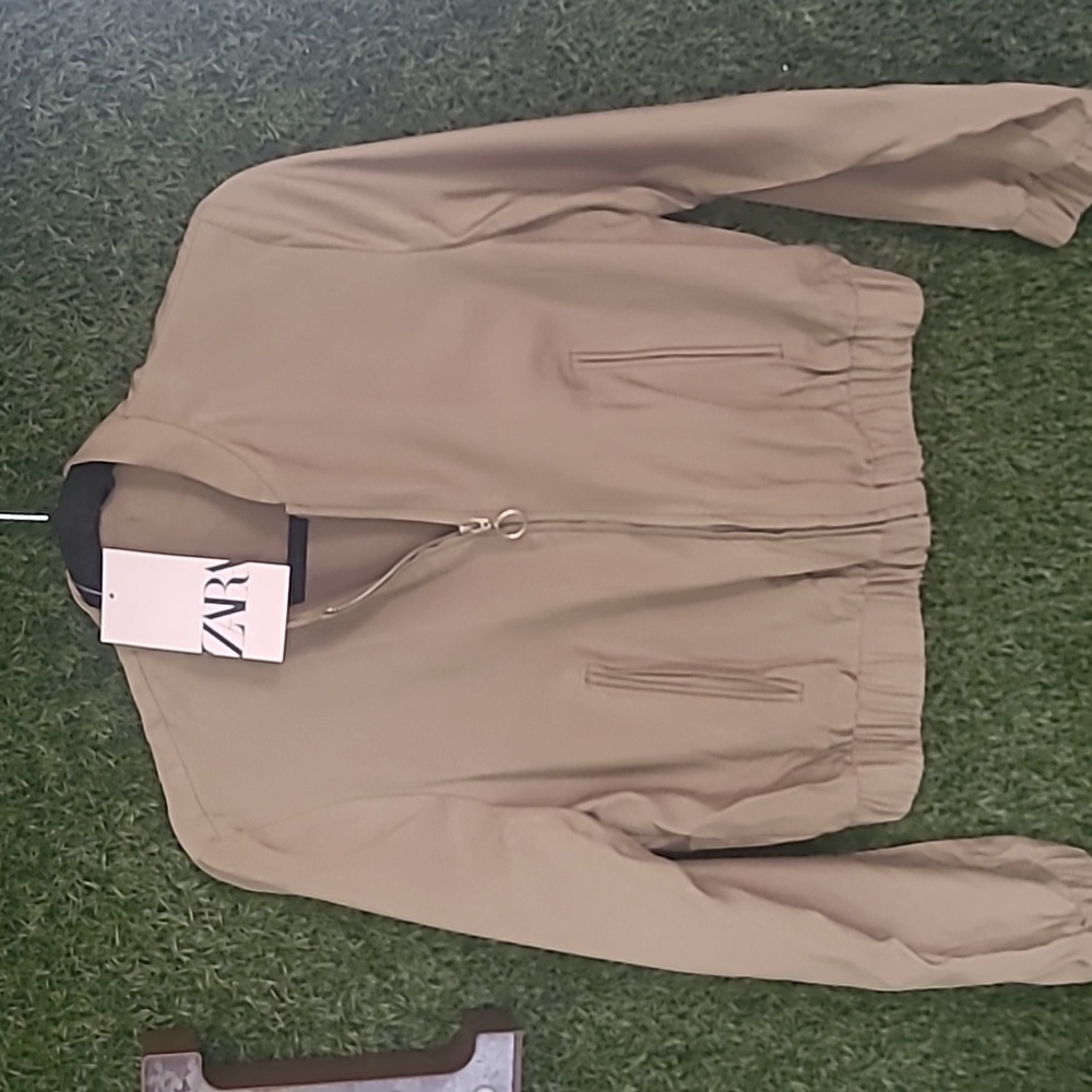 Women's Khaki Bomber Jacket XS